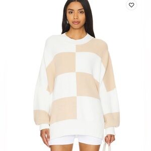 Free People Easy Street Checkered Tunic white sand